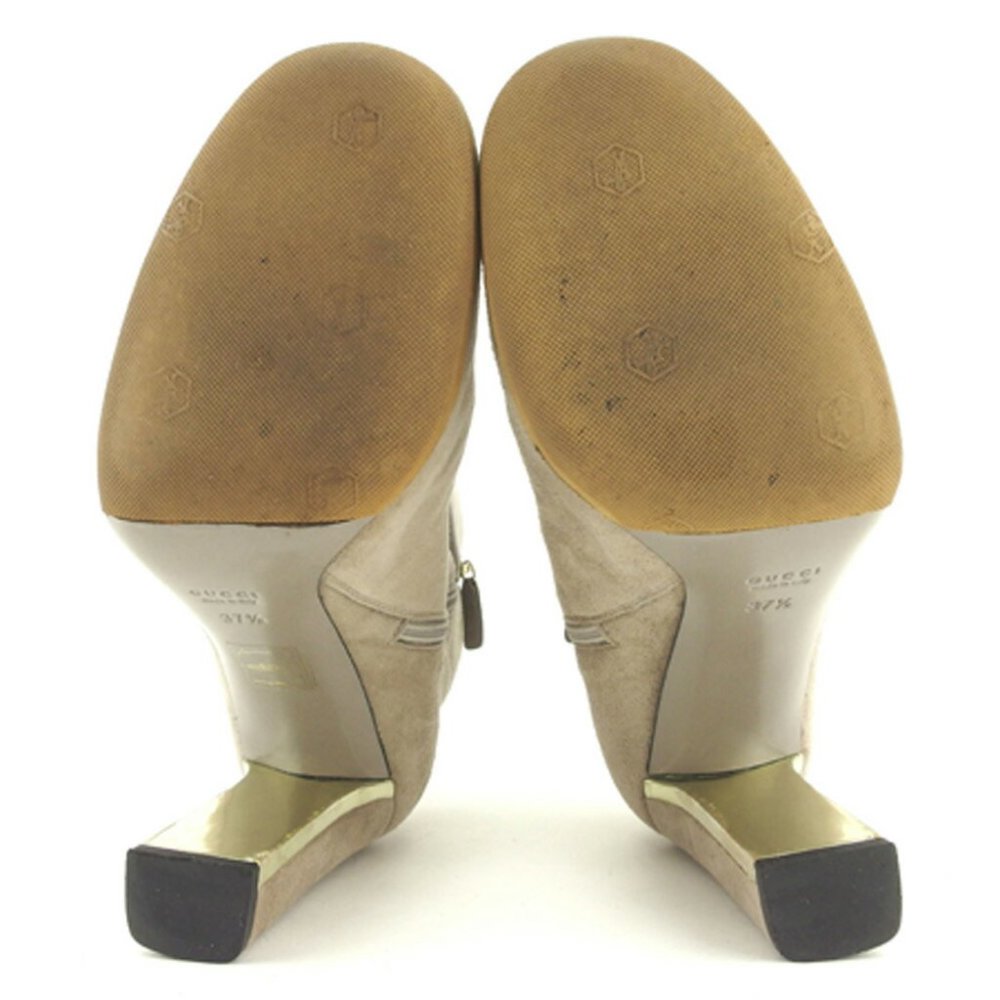 Authenticity guaranteed USED GUCCI boots short gray gray suede - Picture 7 of 8